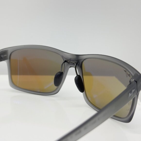 Maui Jim Pokowai Arch B439-11M Translucent Grey Sunglasses Polarized Blue Lens - Picture 11 of 12